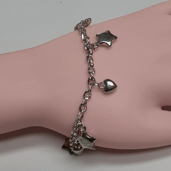 Vintage Silver Tone Charms Bracelet - Picture 3 of 7